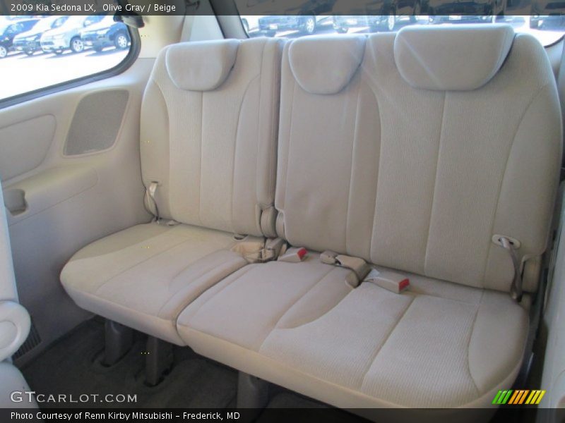 Rear Seat of 2009 Sedona LX