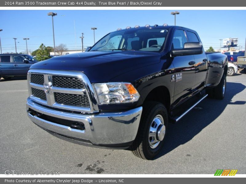 True Blue Pearl / Black/Diesel Gray 2014 Ram 3500 Tradesman Crew Cab 4x4 Dually