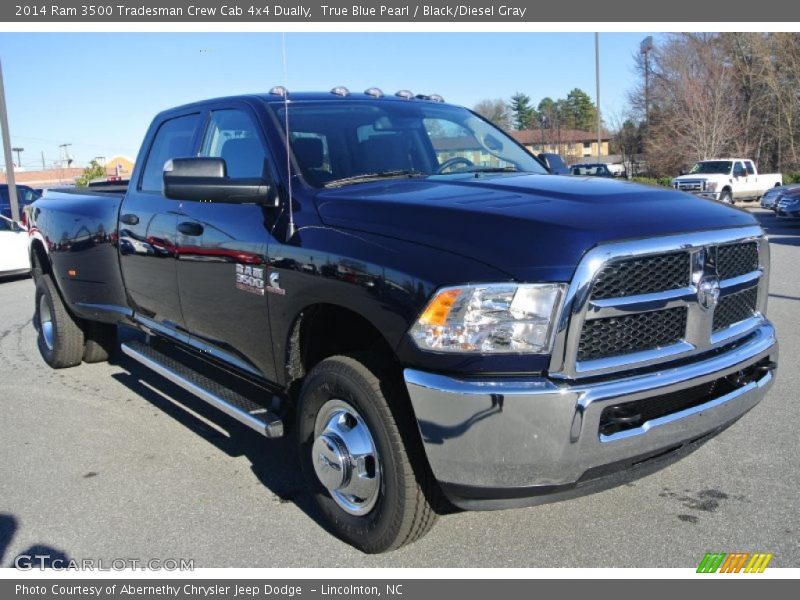 True Blue Pearl / Black/Diesel Gray 2014 Ram 3500 Tradesman Crew Cab 4x4 Dually