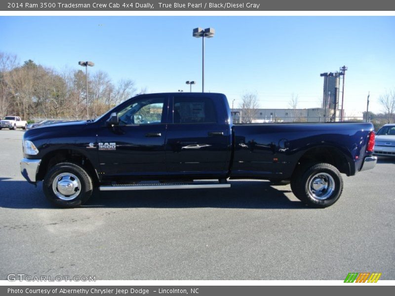 True Blue Pearl / Black/Diesel Gray 2014 Ram 3500 Tradesman Crew Cab 4x4 Dually