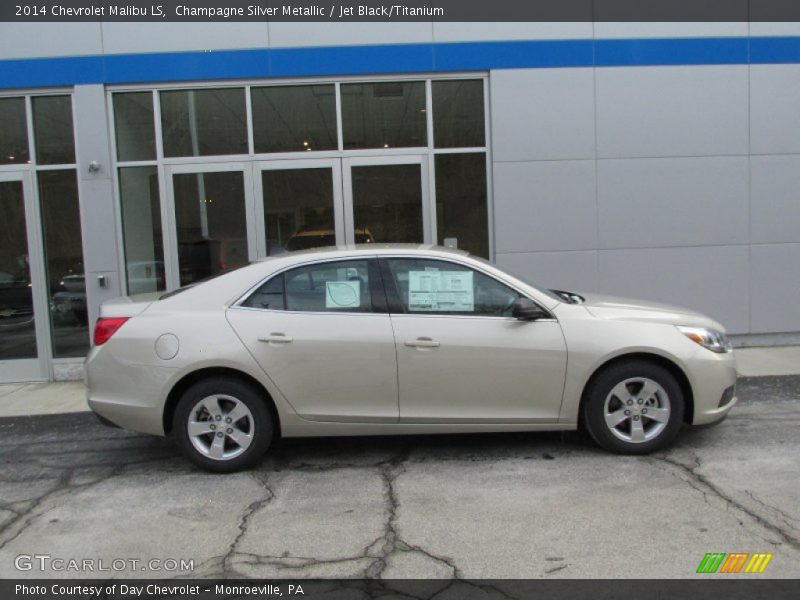 Champagne Silver Metallic / Jet Black/Titanium 2014 Chevrolet Malibu LS