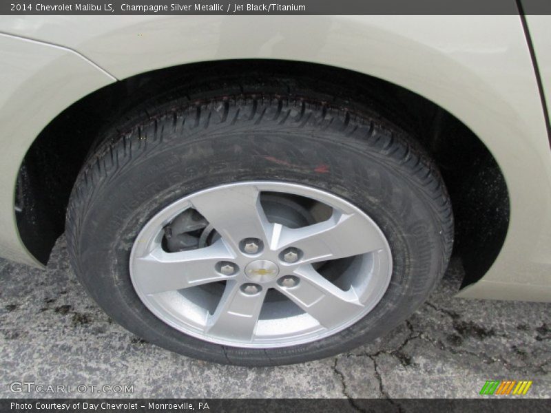 Champagne Silver Metallic / Jet Black/Titanium 2014 Chevrolet Malibu LS