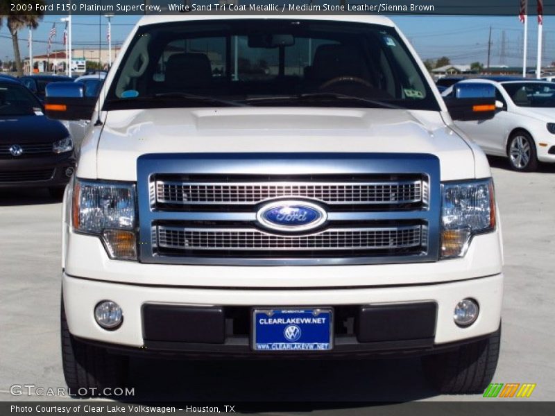 White Sand Tri Coat Metallic / Medium Stone Leather/Sienna Brown 2009 Ford F150 Platinum SuperCrew