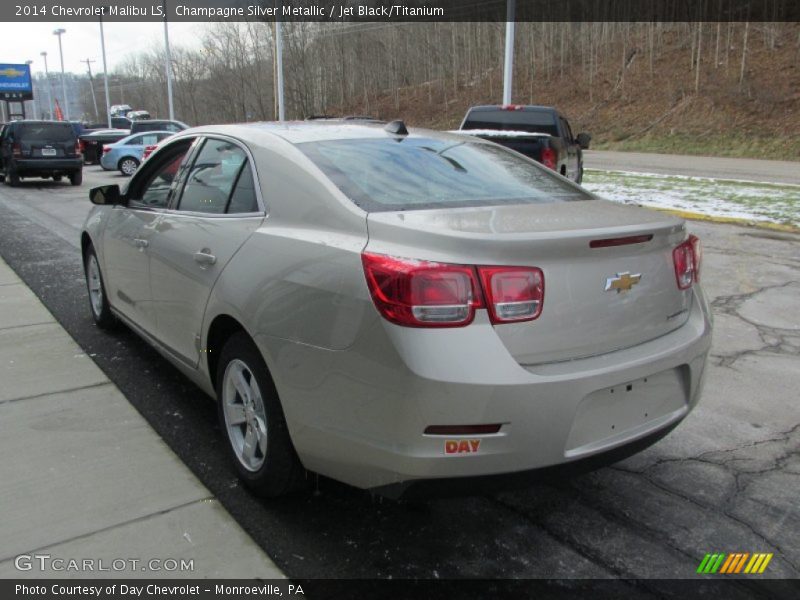 Champagne Silver Metallic / Jet Black/Titanium 2014 Chevrolet Malibu LS
