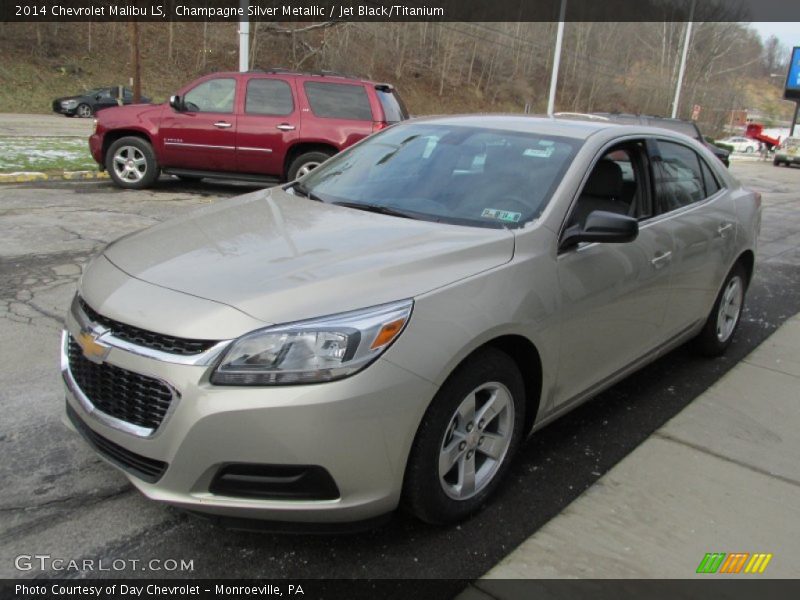 Champagne Silver Metallic / Jet Black/Titanium 2014 Chevrolet Malibu LS