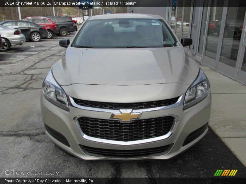 Champagne Silver Metallic / Jet Black/Titanium 2014 Chevrolet Malibu LS