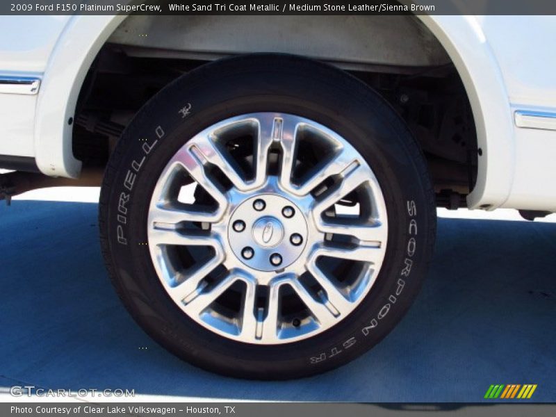 White Sand Tri Coat Metallic / Medium Stone Leather/Sienna Brown 2009 Ford F150 Platinum SuperCrew