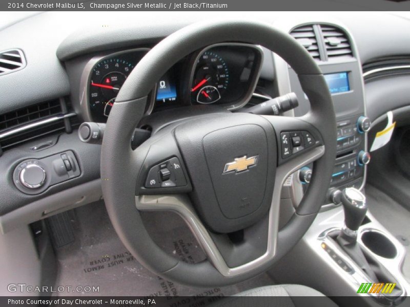 Champagne Silver Metallic / Jet Black/Titanium 2014 Chevrolet Malibu LS