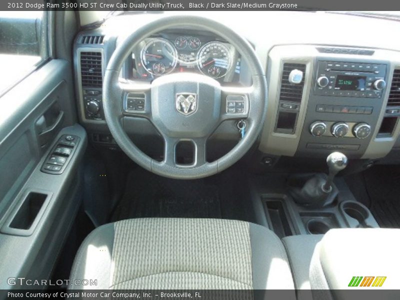 Black / Dark Slate/Medium Graystone 2012 Dodge Ram 3500 HD ST Crew Cab Dually Utility Truck