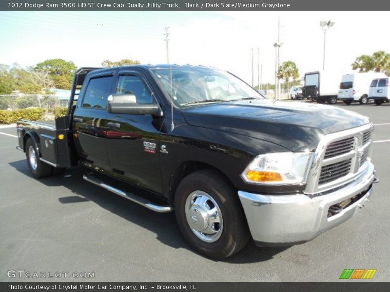 Black / Dark Slate/Medium Graystone 2012 Dodge Ram 3500 HD ST Crew Cab Dually Utility Truck