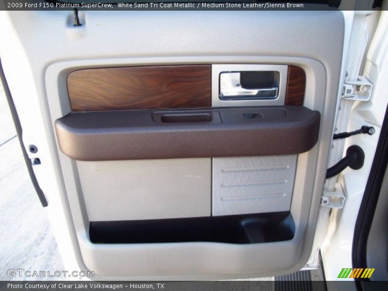 White Sand Tri Coat Metallic / Medium Stone Leather/Sienna Brown 2009 Ford F150 Platinum SuperCrew