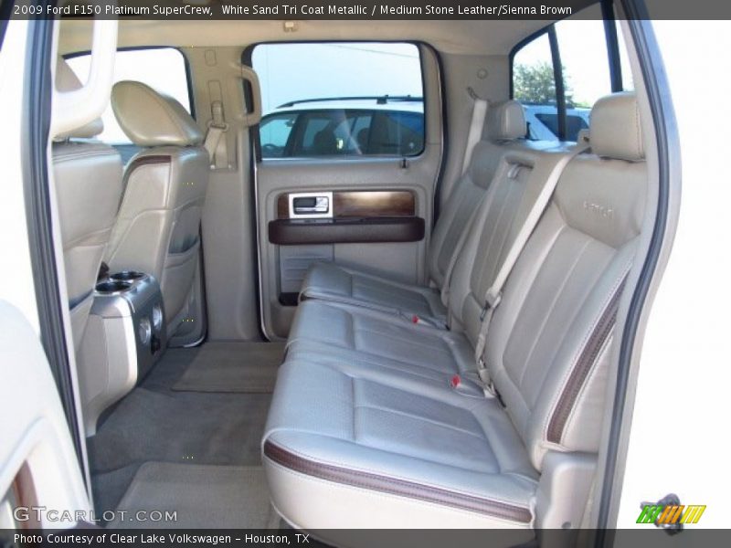 White Sand Tri Coat Metallic / Medium Stone Leather/Sienna Brown 2009 Ford F150 Platinum SuperCrew