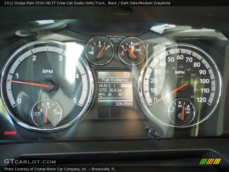 Black / Dark Slate/Medium Graystone 2012 Dodge Ram 3500 HD ST Crew Cab Dually Utility Truck