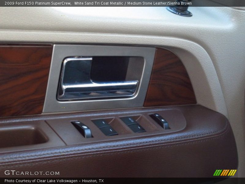 White Sand Tri Coat Metallic / Medium Stone Leather/Sienna Brown 2009 Ford F150 Platinum SuperCrew