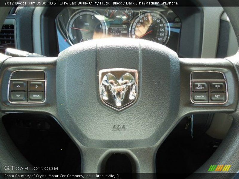 Black / Dark Slate/Medium Graystone 2012 Dodge Ram 3500 HD ST Crew Cab Dually Utility Truck