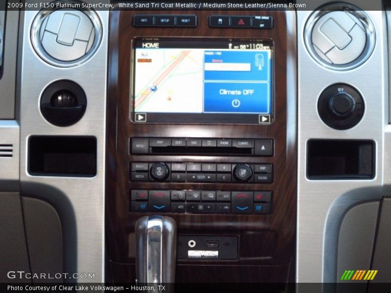 White Sand Tri Coat Metallic / Medium Stone Leather/Sienna Brown 2009 Ford F150 Platinum SuperCrew