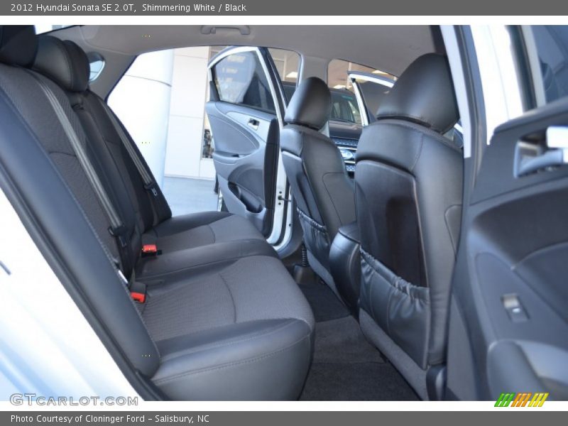 Shimmering White / Black 2012 Hyundai Sonata SE 2.0T