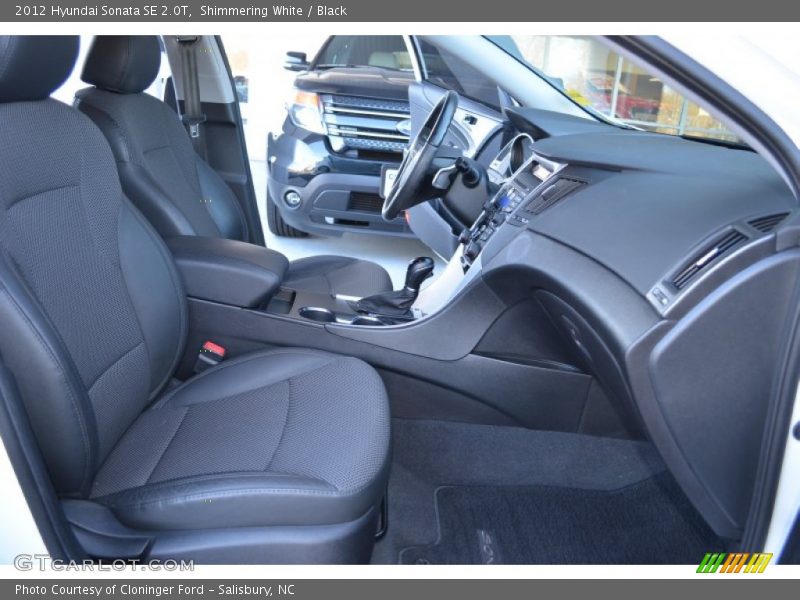 Shimmering White / Black 2012 Hyundai Sonata SE 2.0T