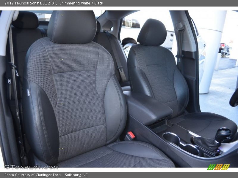 Shimmering White / Black 2012 Hyundai Sonata SE 2.0T