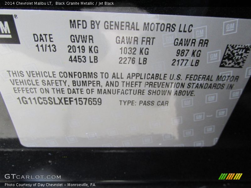 Black Granite Metallic / Jet Black 2014 Chevrolet Malibu LT