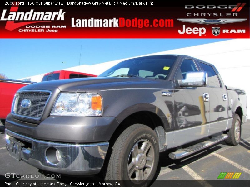 Dark Shadow Grey Metallic / Medium/Dark Flint 2006 Ford F150 XLT SuperCrew