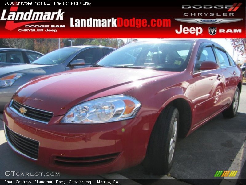 Precision Red / Gray 2008 Chevrolet Impala LS