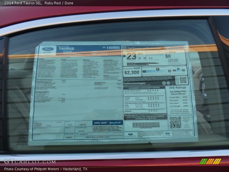 Ruby Red / Dune 2014 Ford Taurus SEL