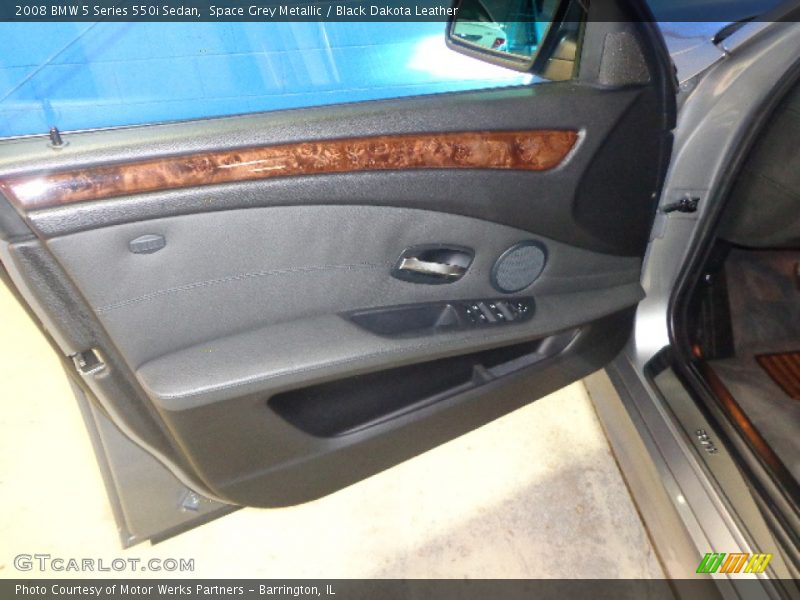 Space Grey Metallic / Black Dakota Leather 2008 BMW 5 Series 550i Sedan