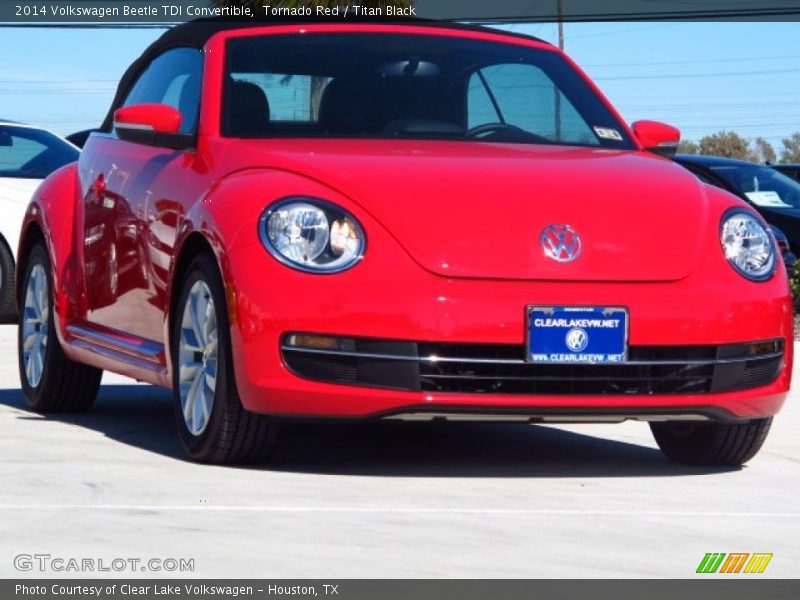 Tornado Red / Titan Black 2014 Volkswagen Beetle TDI Convertible