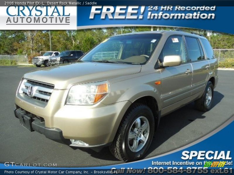 Desert Rock Metallic / Saddle 2006 Honda Pilot EX-L