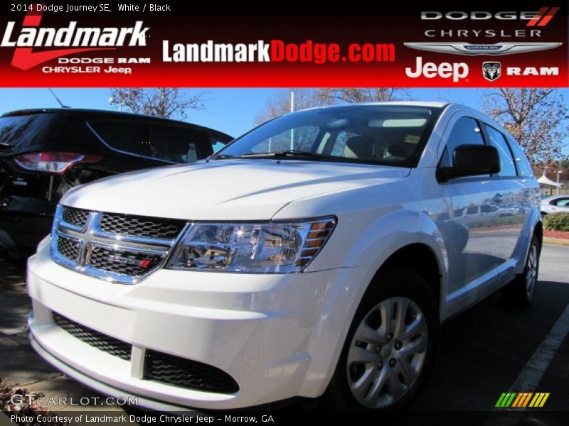 White / Black 2014 Dodge Journey SE