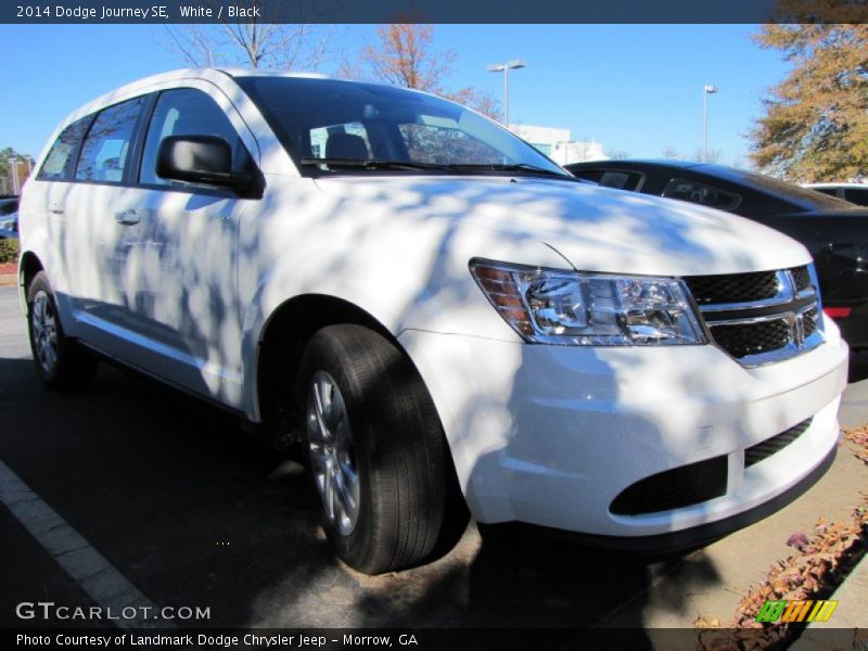 White / Black 2014 Dodge Journey SE