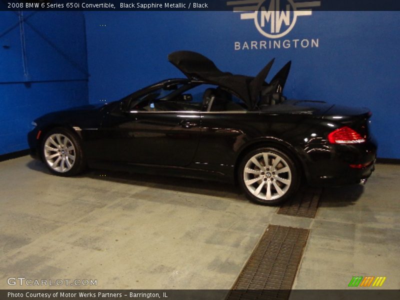 Black Sapphire Metallic / Black 2008 BMW 6 Series 650i Convertible