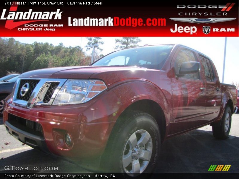 Cayenne Red / Steel 2013 Nissan Frontier SL Crew Cab