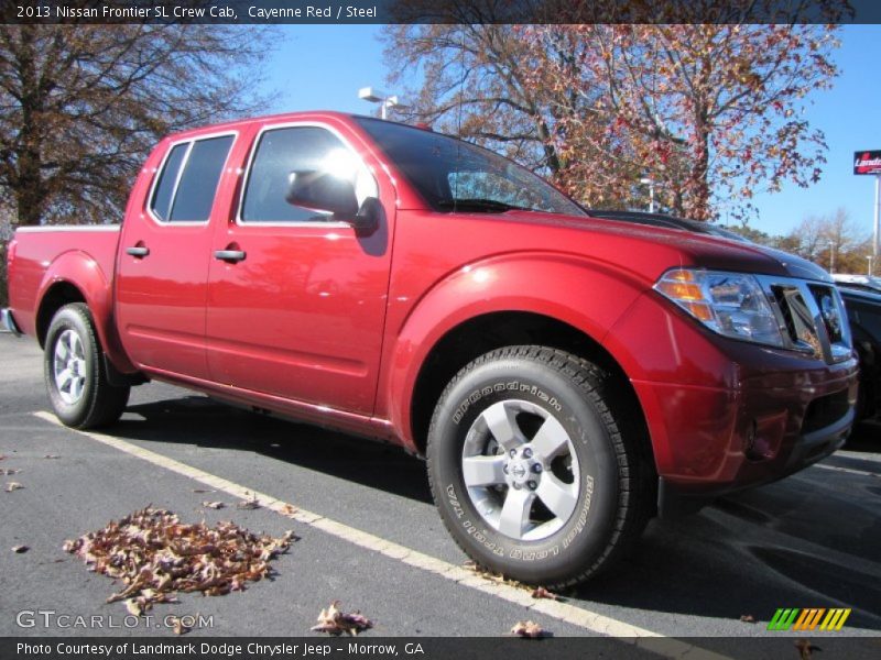 Cayenne Red / Steel 2013 Nissan Frontier SL Crew Cab
