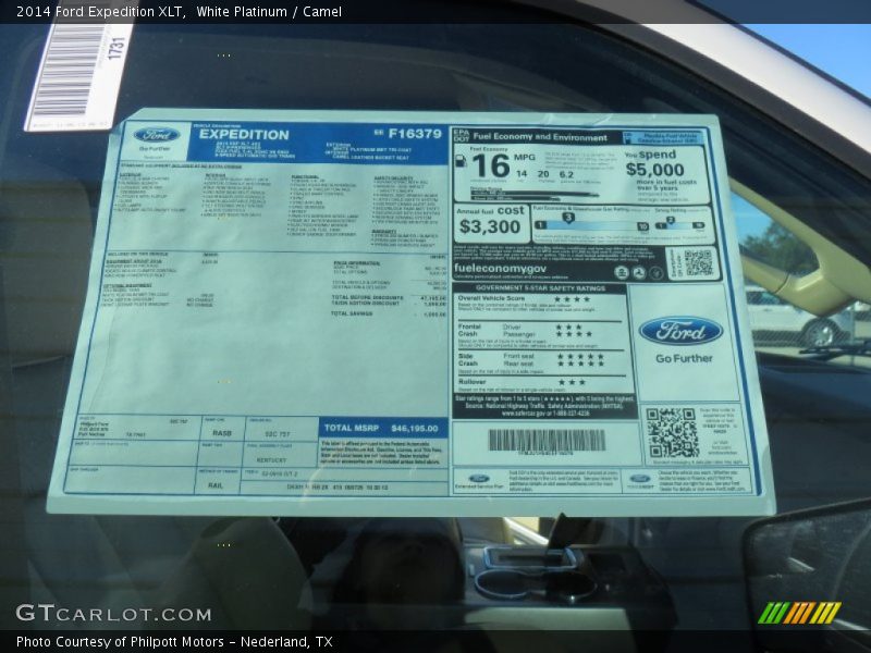 White Platinum / Camel 2014 Ford Expedition XLT