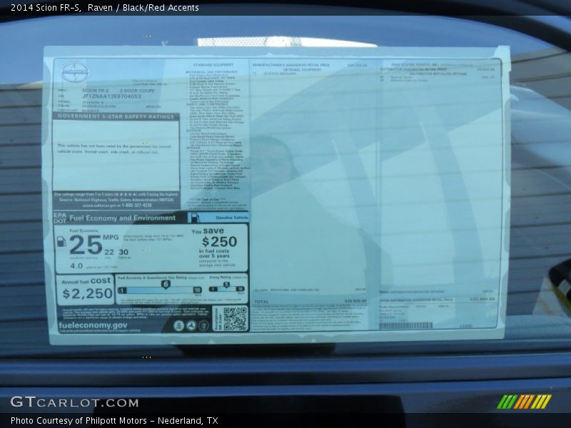 Raven / Black/Red Accents 2014 Scion FR-S