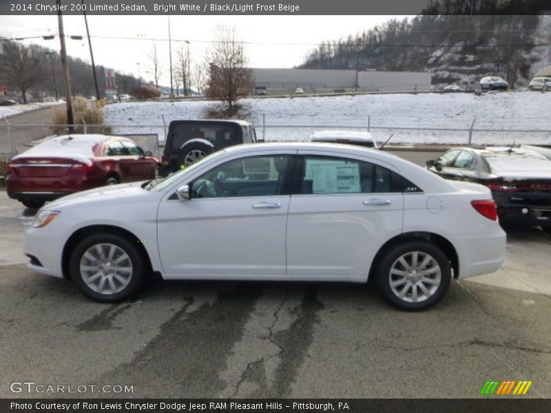 Bright White / Black/Light Frost Beige 2014 Chrysler 200 Limited Sedan