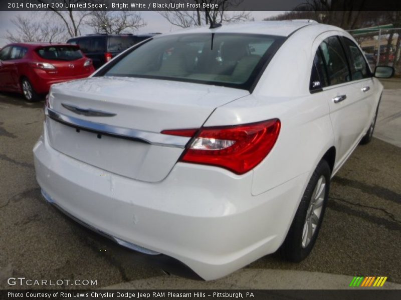 Bright White / Black/Light Frost Beige 2014 Chrysler 200 Limited Sedan