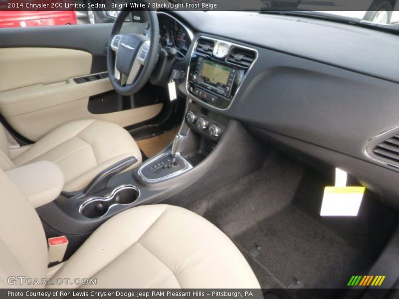 Bright White / Black/Light Frost Beige 2014 Chrysler 200 Limited Sedan