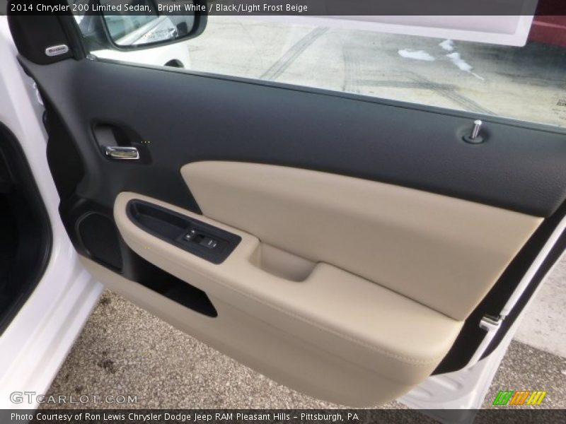 Bright White / Black/Light Frost Beige 2014 Chrysler 200 Limited Sedan