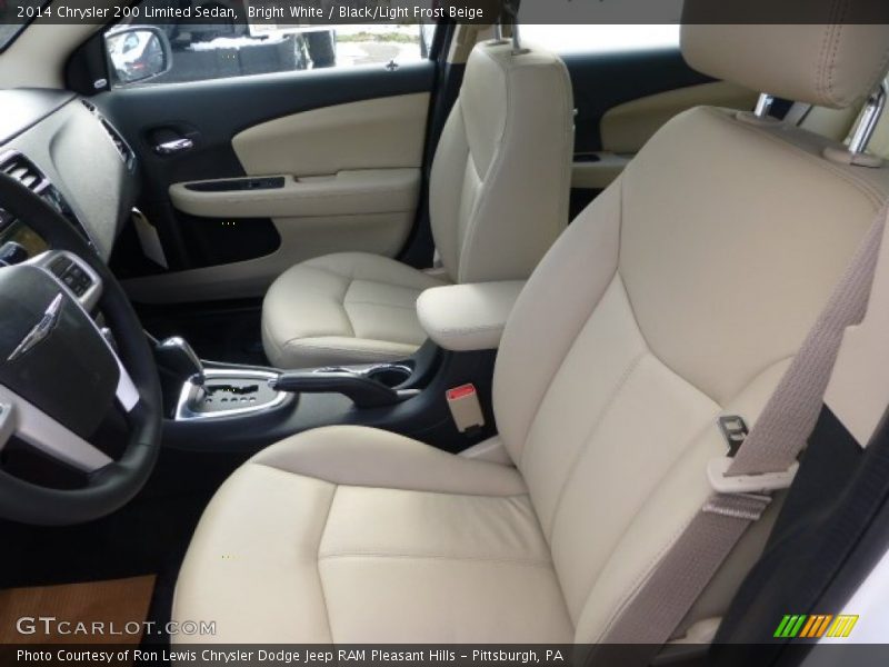 Bright White / Black/Light Frost Beige 2014 Chrysler 200 Limited Sedan