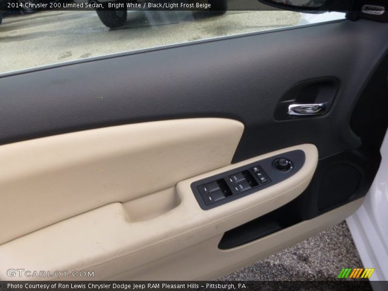 Bright White / Black/Light Frost Beige 2014 Chrysler 200 Limited Sedan