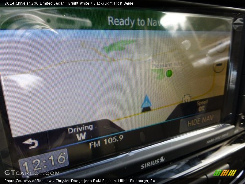 Bright White / Black/Light Frost Beige 2014 Chrysler 200 Limited Sedan