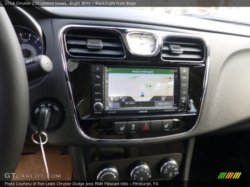 Bright White / Black/Light Frost Beige 2014 Chrysler 200 Limited Sedan