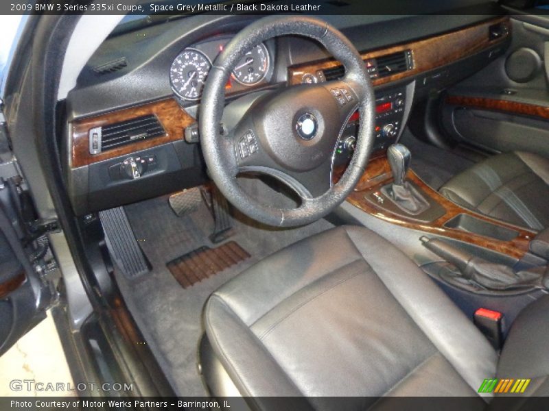 Space Grey Metallic / Black Dakota Leather 2009 BMW 3 Series 335xi Coupe