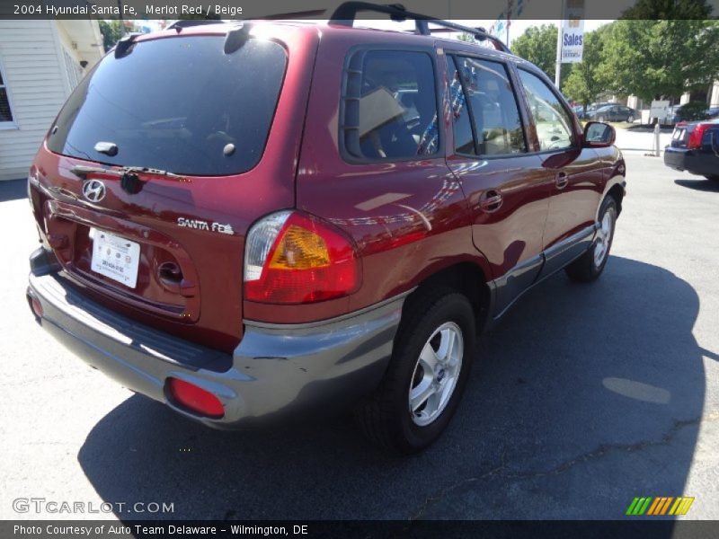 Merlot Red / Beige 2004 Hyundai Santa Fe