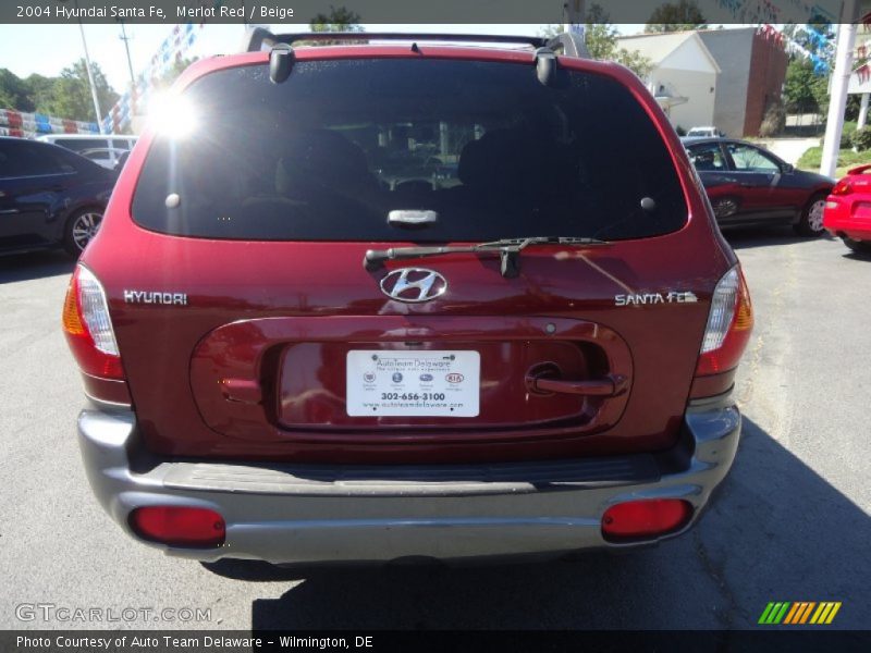 Merlot Red / Beige 2004 Hyundai Santa Fe