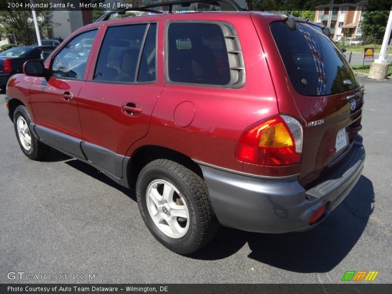 Merlot Red / Beige 2004 Hyundai Santa Fe