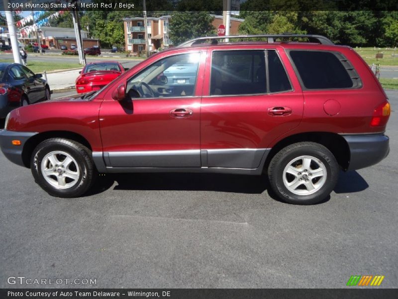 Merlot Red / Beige 2004 Hyundai Santa Fe